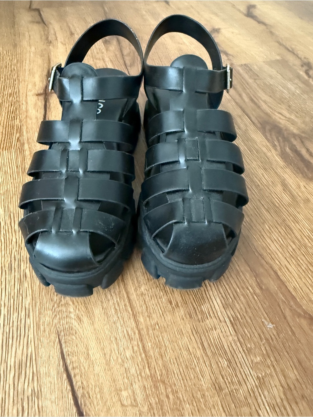 Black Women's Chunky Fisherman Sandals